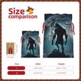 thumbnail image 3 of Xecao Moon Wolf Warrior Print Burlap Gift Bags with Drawstring and Gift Tags, Gift Bags, Burlap Bags, Jute Bags for Party, Christmas, DIY Craft Bags-Small, 3 of 9
