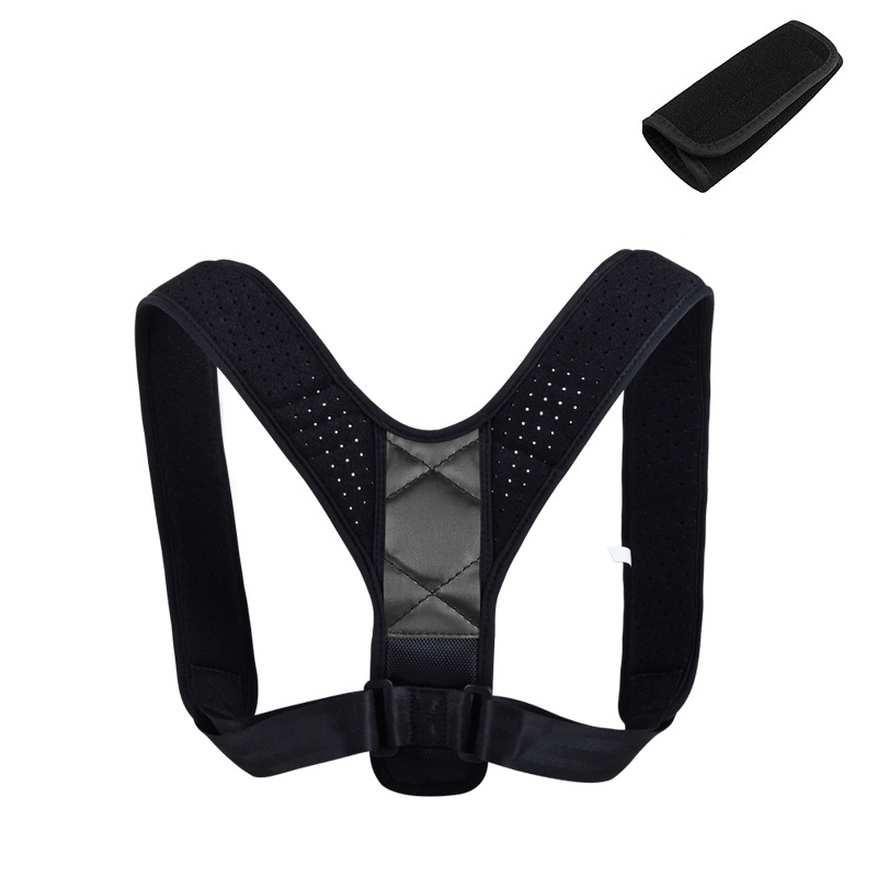 Correcteur De Posture Réglable Pour Hommes Et Femmes - Soutien Du Dos, Noir, Néoprène