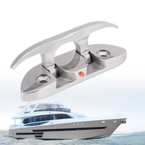 Eotvia Folding 4-1/2 Inch Stainless Steel Boat Dock Cleat with Fasteners