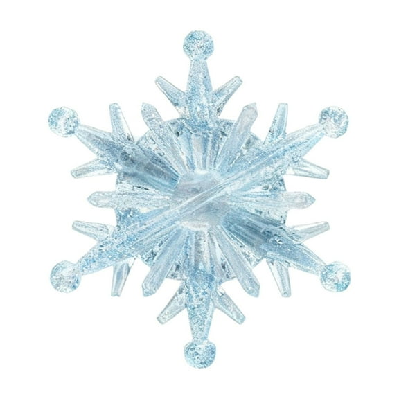 HomeDM Christmas Snowflake Ornaments 7.5cm/2.9" Mini Snowflake Hanging Pendant for Xmas Tree 3D Acrylic Winter Translucent Snowflake Ornaments Party Wedding Decor