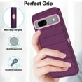 thumbnail image 4 of Asuwish Compatible with Google Pixel 7A 5G 2023 Phone Case Hybrid Rugged Shockproof Hard Protective Drop Proof Full Body Heavy Duty Mobile Cell Cover for Pixel7A A7 6.1 inch Women Men Purple, 4 of 6