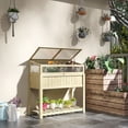 thumbnail image 2 of Outsunny Raised Garden Bed with Cold Frame Greenhouse and Storage Shelf, 2 of 10