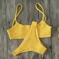 thumbnail image 6 of Yuemengxuan Women Fashionable Pleated Swimwear Separated Two Pieces Bathing Suit Bikinis, 6 of 7
