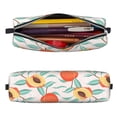 thumbnail image 2 of Yiaed Peach Print Leather Pencil Case - Leather Pen Pencil Holder - Elegant & Practical Pencil Pouch for Work & Office, 2 of 7