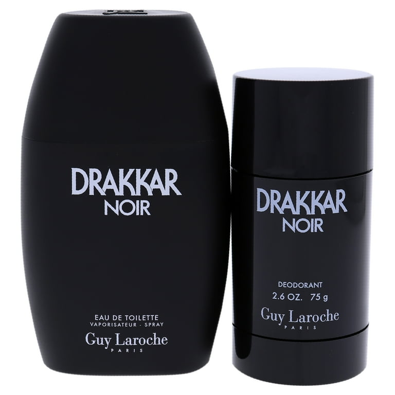 Drakkar Noir by Guy Laroche for Men - 2 Piece Set: 3.4 oz EDT and