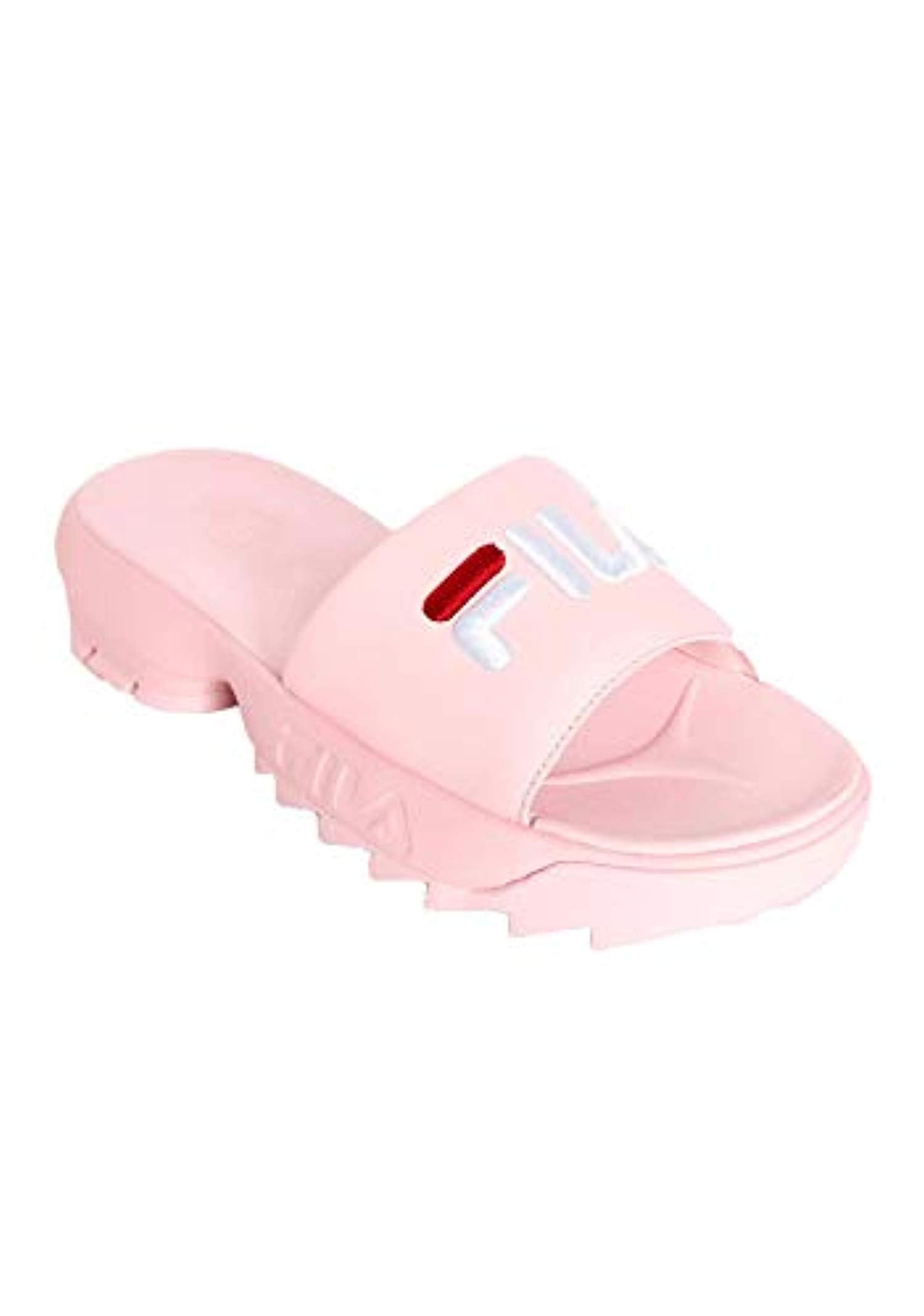 light pink fila slides