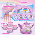 thumbnail image 5 of JoyStone 19PCS Kids Tea Party Set Includes Kettle, Princess Tea Time Toys Playset Kitchen Pretend Play Toy for 3-10 Years Old, 5 of 5