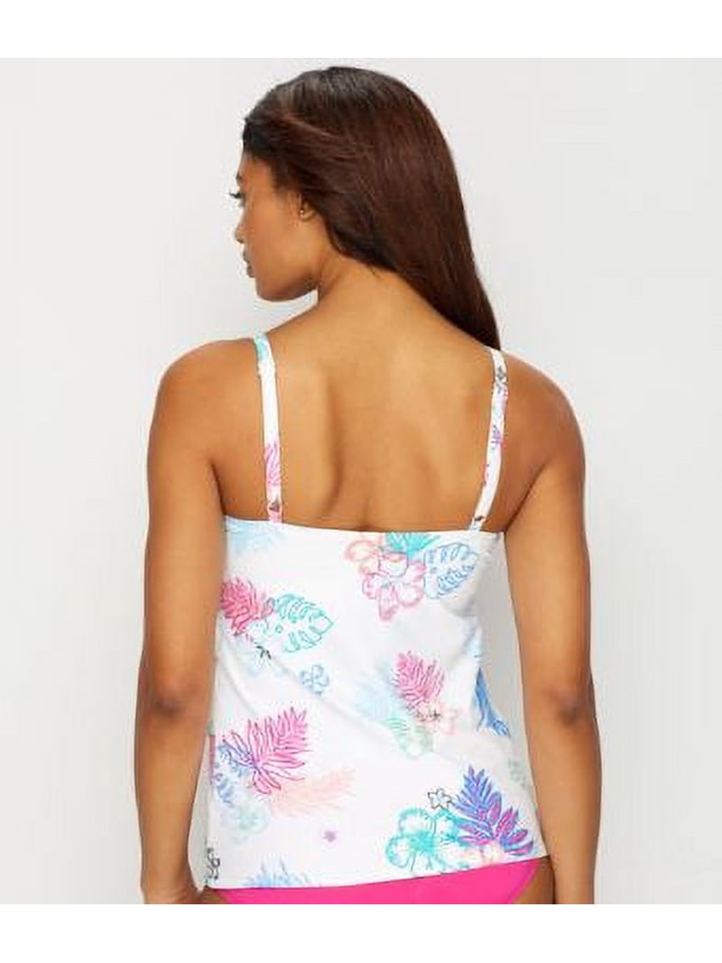 COCO REEF WOMENS RUFFLE BRA SIZED UNDERWIRE SWIMSUIT TANKINI TOP