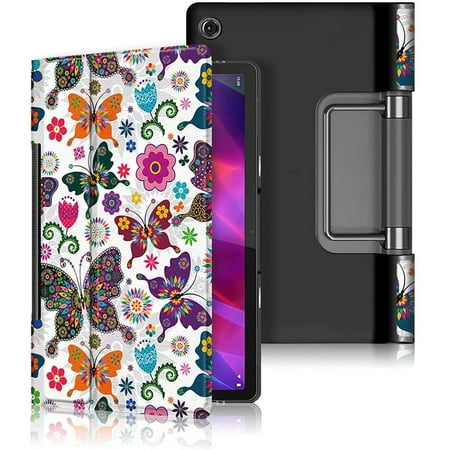 Epicgadget PU Leather Case for Lenovo Yoga Tab 11 11" Tablet- Protective Lightweight Slim Shell Stand Cover Flip Case for Lenovo Yoga Tab 11 11-Inch Display 2021 Released (Butterfly)