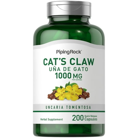 Cat's Claw Capsules 1000mg | 200 Count for Men and Women | by Piping Rock