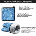 thumbnail image 7 of Blue White Tie Dye Swirl Pattern Kitchen Oven Mitt and Pot Holder Sets 2 Pcs for Baking, Cooking and Grilling, Heat Resistant Up To 392 °F, 7 of 7