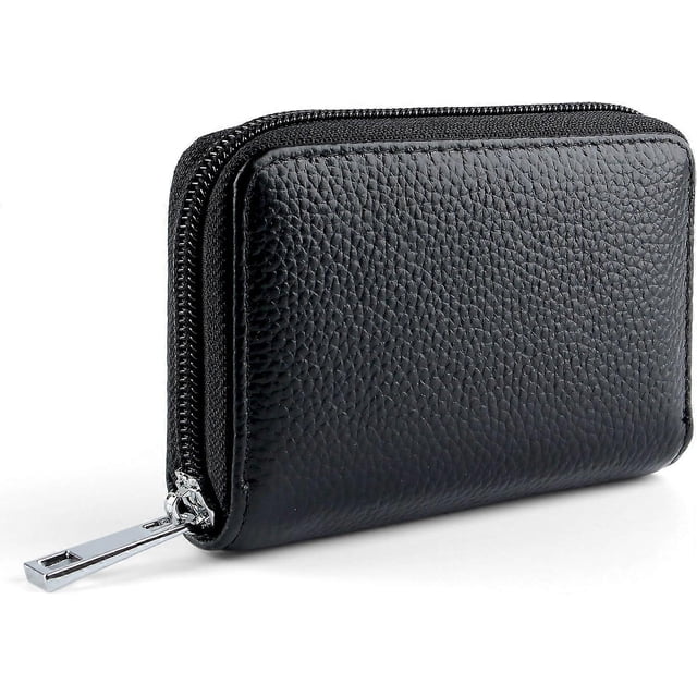 Tarjetero Mujer Hombre Piel 26 Ranuras (Negro)