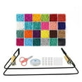 thumbnail image 1 of Telar de cuentas Zulema de metal abalorios artesanales 24 colores tijeras de bricolaje anillos de salto abiertos, 1 of 8