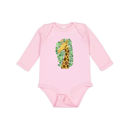 

Inktastic Giraffe silhouette Boys or Girls Long Sleeve Baby Bodysuit