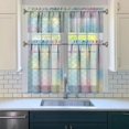 thumbnail image 2 of Kitchen Curtains 36 Inch Short - 3 Panel Set, Mermaid Ocean Underwater Coral Design, Rod Pocket Window Curtain, 100% Polyester, Easy Wash for Farmhouse, Nautical Kitchen, Bathroom, 2 of 2