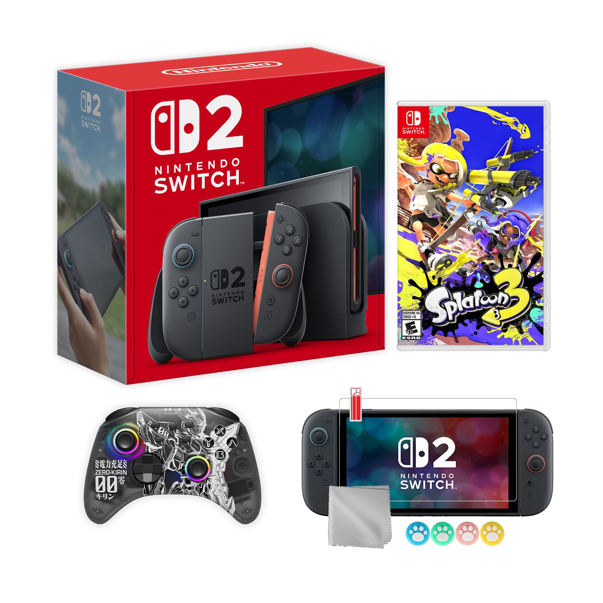 Nintendo Switch OLED Model Neon Red & Blue Joy Con 64GB Console HD