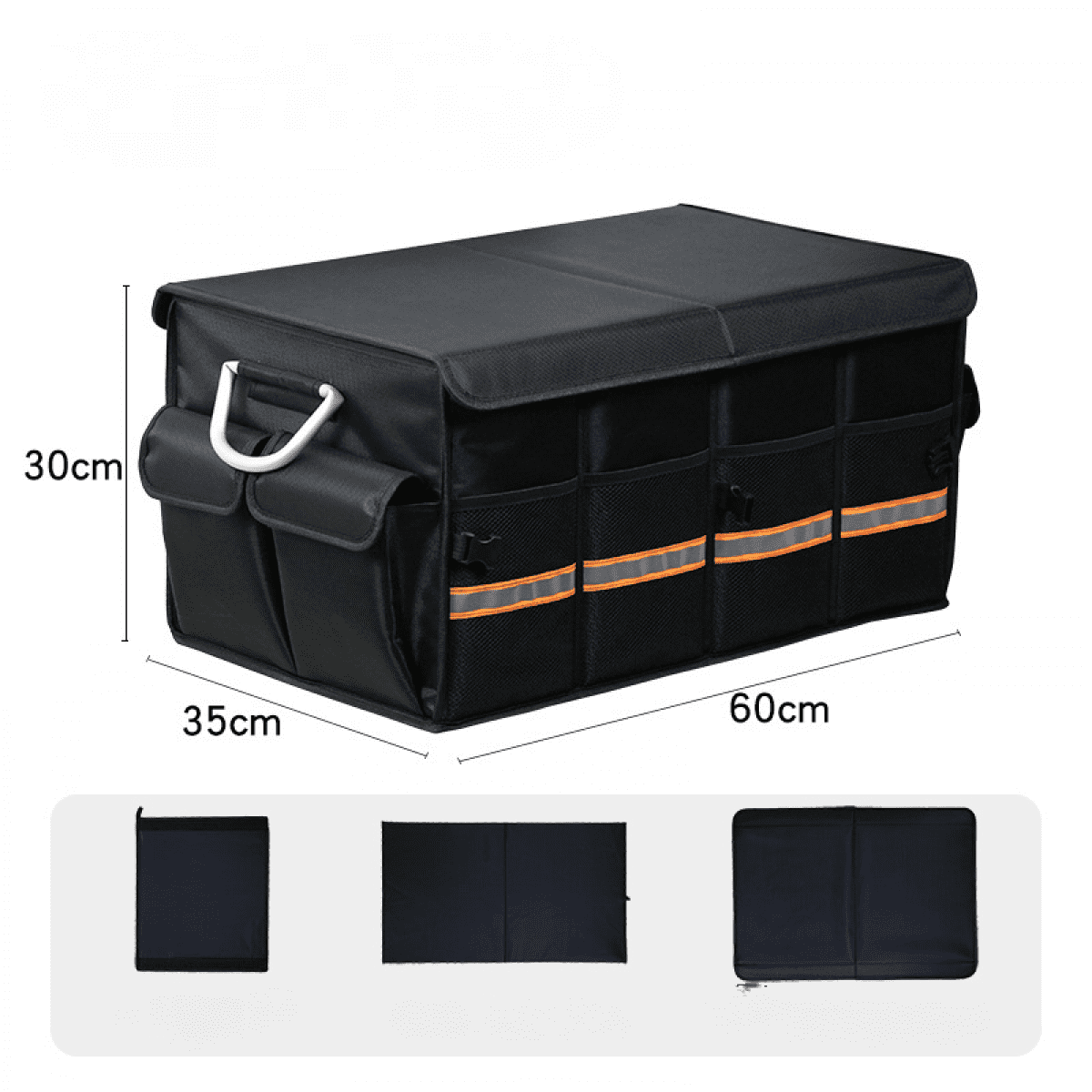 Car Trunk Organizer Trunk Organizer With Lid Heavy Duty Collapsible