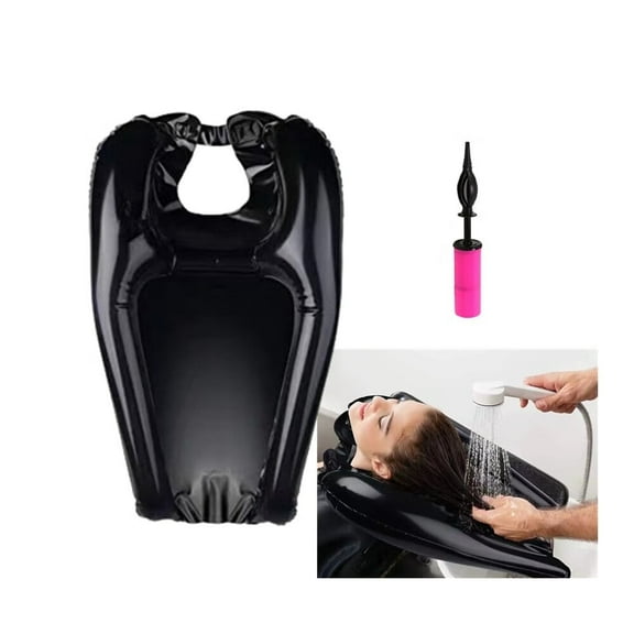 Inflatable Hair Washing Basin,Tray with Headrest,Portable Hair Washing Aid for Injured,Disabled,Elderly,Kids