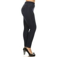 thumbnail image 4 of LAVRA Women's Plus Size Fleece Lined Jeans High Waisted Jeggings with Pockets, 4 of 5
