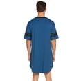 thumbnail image 4 of Men Cotton V-Neck Sleep Shirt Loose Nightshirt Pyjamas, 4 of 6