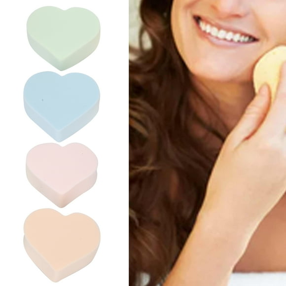 Esponja De Maquillaje De Corazón, Maquillaje Directamente Esponja De Maquillaje Se Vuelve Más Grande Ayuda Modificar El Maquillaje Elastic Para Hacer Coincidir El Polvo