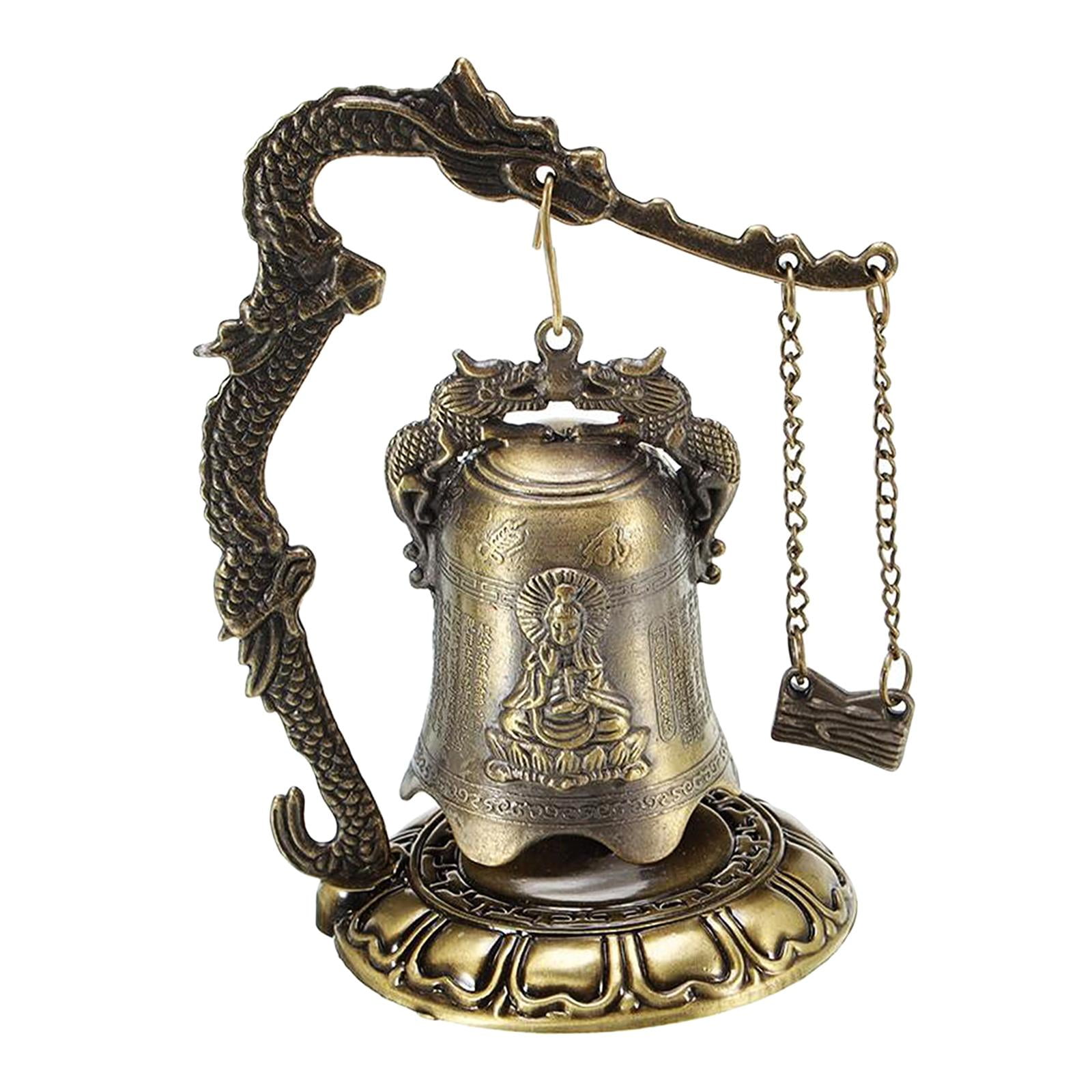 Brass Wall Hanging Buddha Bell Antique Look Buddhism Tibetan bell Home Decor 