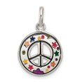 thumbnail image 1 of 925 Sterling Silver Paix Signe Symbole Pendentif Charme Collier Pendentif, 1 of 6
