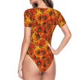 thumbnail image 4 of Naloa Sunflower4 Women's Short-Sleeved Onesie, One-Piece Swimsuit for Parties, dates, clubs - Medium, 4 of 9