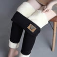 thumbnail image 1 of Leggings con forro polar, talle alto, cálidos, cómodos, de invierno, ajustados, de longitud completa, para mujeres y niñas, 1 of 5