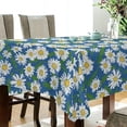 thumbnail image 3 of SKYSONIC Daisy Flower Tablecloth Waterproof Washable Polyester Square Table Cover Durable Tablecloth for Kitchen Dining Table Party Decor (60 X 120 Inch), 3 of 7
