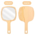 thumbnail image 4 of Miangastore 1Pc Wooden Handle Makeup Mirror Creative Cosmetic Mirror Handheld Makeup Mirror, 4 of 8