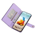 thumbnail image 6 of for Google Pixel 8a Case with Card Holder, Retro Premium PU Leather Shoulder Wrist Strap Zipper Kickstand Flip Cover Women Girl Wallet Phone Case for Google Pixel 8a, Purple, 6 of 9