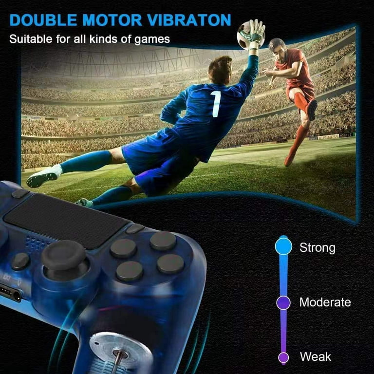  Sony Dualshock 4 Wireless Controller for PlayStation 4 - Blue  Crystal - PlayStation 4 : Video Games