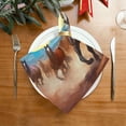 thumbnail image 5 of Coolnut Horse Cloth Napkins Set of 1, Reusable Washable Polyester Dinner Table Napkins for Family, Weddings, Parties, Home Decor, 20 x 20 Inch Washcloth Gift, 5 of 7