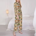 thumbnail image 3 of Fotbe Animal Truck Pattern Long Sleeve Pajama Set for Women,Sleepwear Set,2-piece Loungewear Set,Soft PJs Comfy Nightwear with Pockets -, 3 of 7