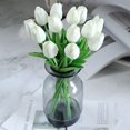thumbnail image 5 of Tulips Artificial Flowers 18Pcs Faux Silk Tulip Real Touch Tulip Fake Flowers Bouquets Arrangements for Easter Spring Flowers Valentine’s Day Mother's Day Flower Gifts Home Table Decor, 5 of 6