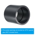 thumbnail image 5 of Unique Bargains UPVC Pipe Fitting 90mm Socket, 1 Pack Straight Coupling, Dark Grey, 5 of 5