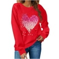 thumbnail image 6 of Elvqul Womens Sweatshirts Holiday Shirts Pullover Graphic Long Sleeve Casual Valentines Sweatshirts for Women, 6 of 6