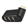 thumbnail image 1 of Mini 3 puertos USB2.0 Splitter Hub Adaptador de concentrador USB giratorio para PC de escritorio Laptop Notebook Black Hugo Adaptador de concentrador USB de 3 puertos, 1 of 10