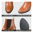 thumbnail image 3 of Pennysue Women Chelsea Boots Light Brown Female Chunky Heel Ankle Booties 9M, 3 of 7