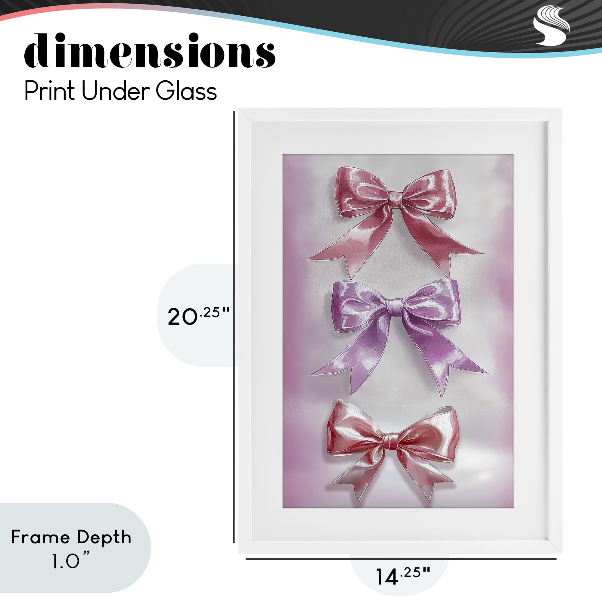 Stupell Industries Blush And Satin Elegance White Framed Print Under Glass, design by Annabelle Hall