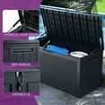 thumbnail image 5 of Dextrus 100 Gallon Spacious Resin Outdoor Storage Box for Patio Essentials, Outdoor Pillows, Landscaping Equipment, and Pool Accessories - Weatherproof, Secure (Black), 5 of 6