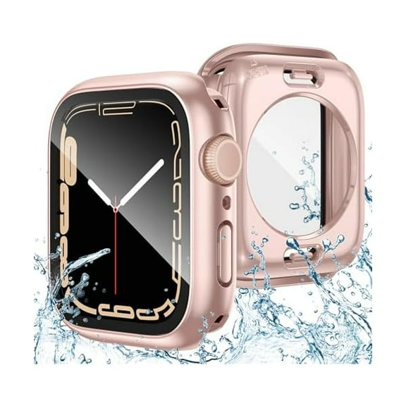 wonima88 2 in 1 Waterproof Case for Apple Watch Screen Protector Series 6/5/4, SE 3/2/1 40mm, 360 Protective Glass Face Cover Hard Bumper   Back Frame for iWatch Accessories 40 mm