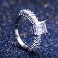 thumbnail image 2 of EOEMY 7*9mm Princess Cut Aaa Cz 925 Silver Fashion Band Women'S Wedding Ring Size 6-10, 2 of 6