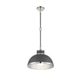 thumbnail image 4 of Gray with Polished Nickel Accents One Light Pendant from the Corning Collection, 4 of 5