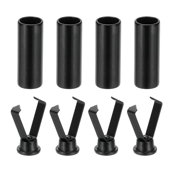 Uxcell Shoelace Tips, 0.79 Inch Fit for Metal Shoe Lace Tips - (4 Pack, Black)