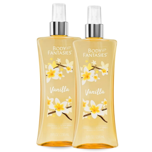 Spray corporal Body Fantasies Signature Vainilla 240 ml paquete de 2