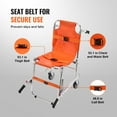 thumbnail image 4 of VEVOR EMS Stair Chair, 350 lbs Load Capacity, Foldable Aluminum Emergency Stair Climbing Wheelchair with 2 Wheels, Portable Stair Lift Chair Ambulance Firefighter Evacuation Use for Elderly, Disabled, 4 of 9