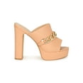 thumbnail image 2 of Women's Peep Toe Platform Chunky Chain Link Mule Heel 20599, 2 of 6