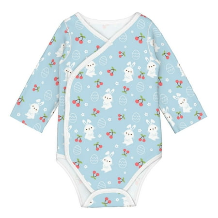 

Coaee Easter Rabbit for Soft Cotton Baby Long-Sleeve Bodysuit Girls Boys Bodysuit Romper